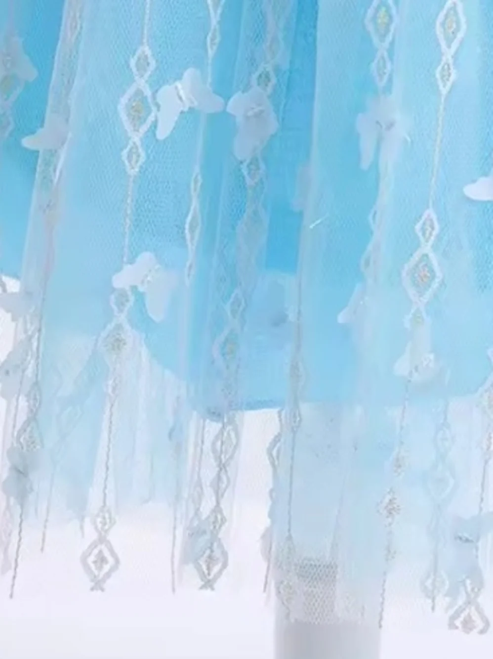 Blue Sparkle Tulle Princess Costume Dress for Kids